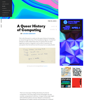 A Queer History of Computing