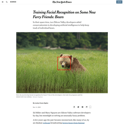 Training Facial Recognition on Some New Furry Friends: Bears