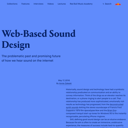 Web-Based Sound Design