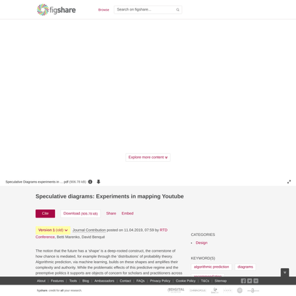 Speculative diagrams: Experiments in mapping Youtube