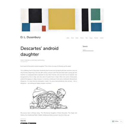 Descartes’ android daughter