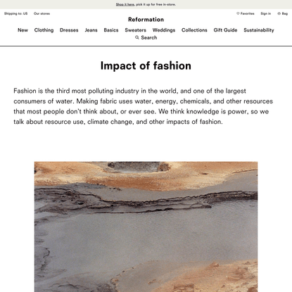 Impact of fashion - Product | Reformation