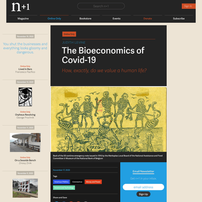 The Bioeconomics of Covid-19