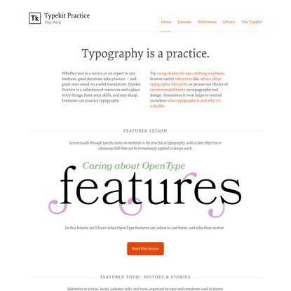 Typekit Practice