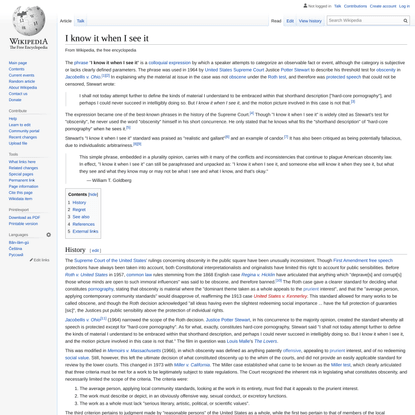 I know it when I see it - Wikipedia