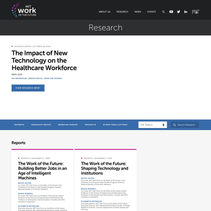 Research - MIT Work of the Future