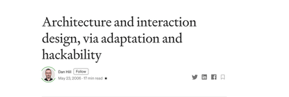 Architecture and interaction design, via adaptation and hackability | by Dan Hill | A chair in a room | Medium