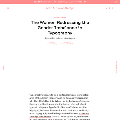 The Women Redressing the Gender Imbalance in Typography