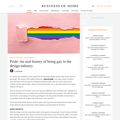 Pride: An oral history of being gay in the design industry
