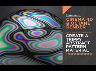 Cinema 4D &amp; Octane Render - Create A Procedural Trippy Abstract Pattern Material