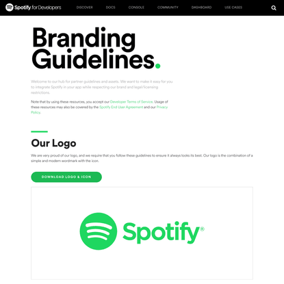 Branding Guidelines | Spotify for Developers