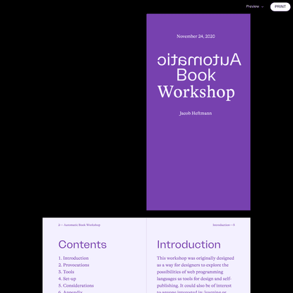 Automatic Book Workshop