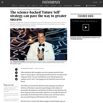 The science-backed ‘Future Self’ strategy can pave the way to greater success