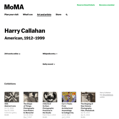 Harry Callahan | MoMA