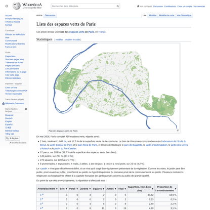 Liste des espaces verts de Paris — Wikipédia