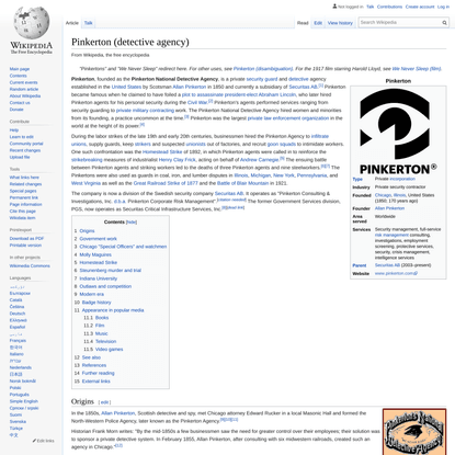 Pinkerton (detective agency) - Wikipedia