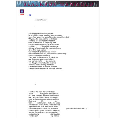 Kat Addis poem, Blackbox Manifold 24