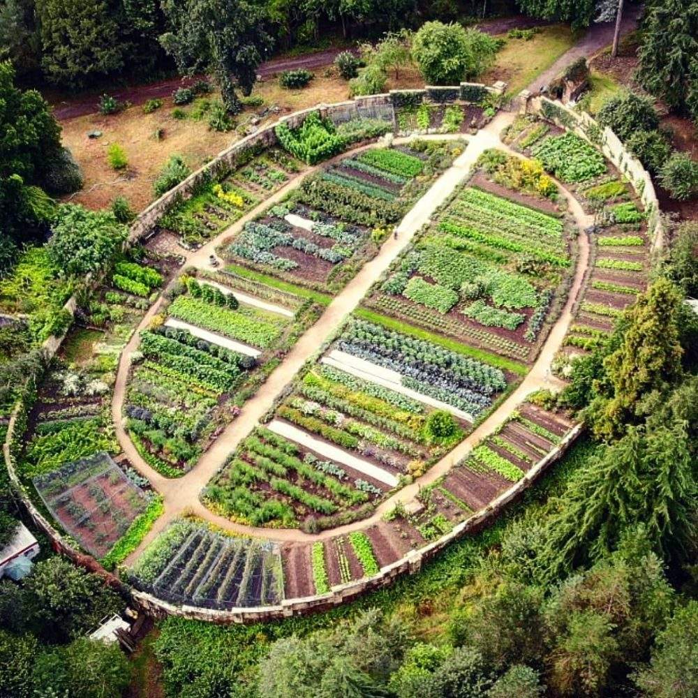 Kitchen Garden at Gravetye Manor, West Sussex, UK