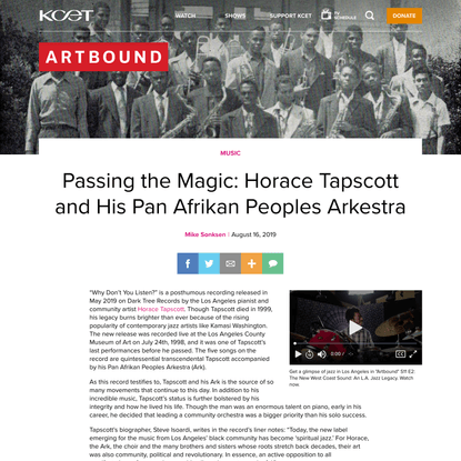 Passing the Magic: Horace Tapscott’s Community-Focused Jazz Music Rises Again