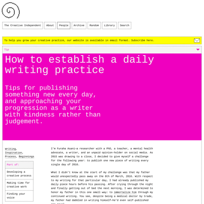 How to establish a daily writing practice