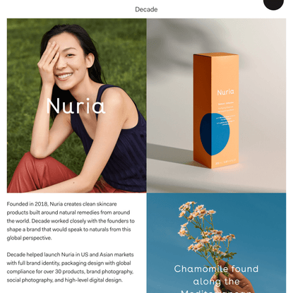 Nuria Branding and Design by Decade