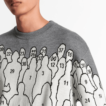 Studio Temp on Instagram: “Jacquard crew-neck with every person from the LV studio team @virgilabloh @angelo_massimo_gatti”