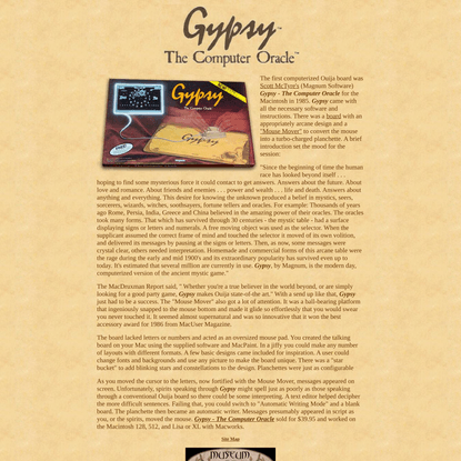 Gypsy: The First Computerized Talking Board