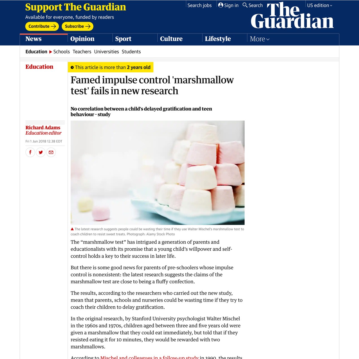 Famed impulse control ‘marshmallow test’ fails in new research — Are.na