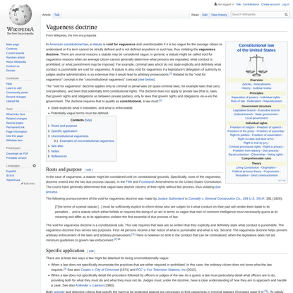 Vagueness doctrine - Wikipedia