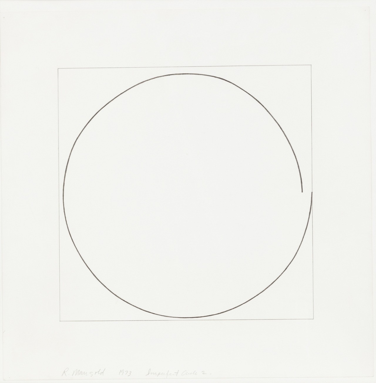 Robert Mangold, Imperfect Circle, 1973