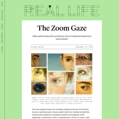 The Zoom Gaze — Real Life