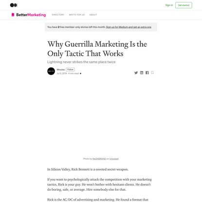 Why Guerrilla Marketing Is the Only Tactic That Works