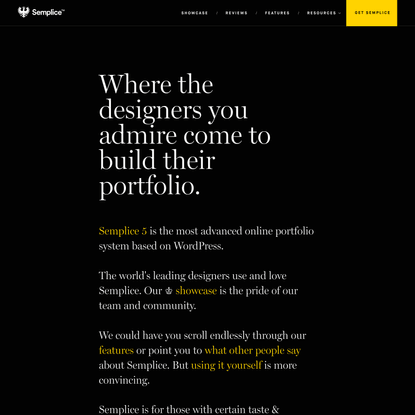 Semplice - Create your custom online design portfolio
