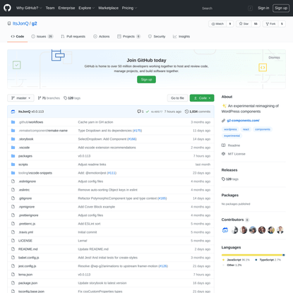 ItsJonQ/g2: ✨ An experimental reimagining of WordPress components