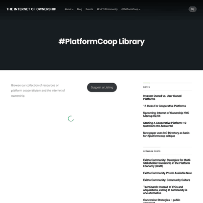 #PlatformCoop Library