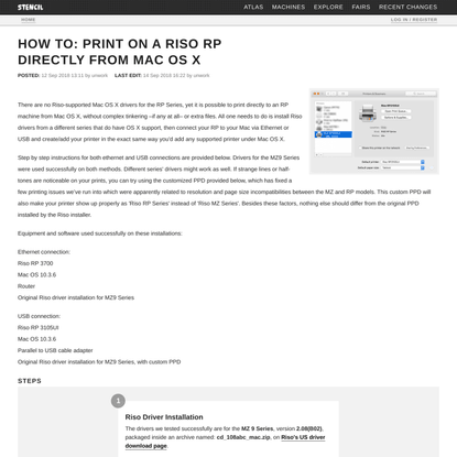 How to: Print on a Riso RP Directly from Mac OS X
