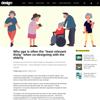 Why age is often the “least relevant thing” when co-designing with the elderly | Design Week