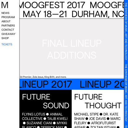 Moogfest | May 18-21, 2017