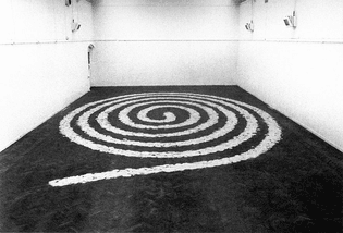 Richard Long, A Line the Same Length as a Straight Walk from the Bottom to the Top of Silbury Hill (1970)