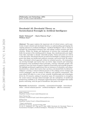 Decolonial AI: Decolonial Theory as Sociotechnical Foresight in Artificial Intelligence