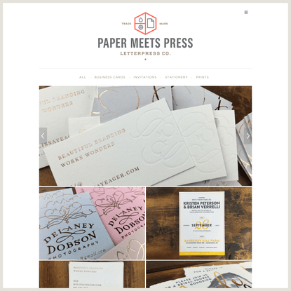 Custom Letterpress Printing, Philadelphia / Paper Meets Press