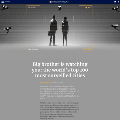 Big brother is watching you: the world’s top 100 most surveilled cities