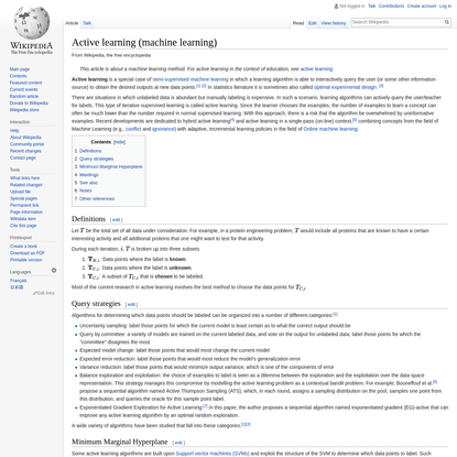 Active learning (machine learning) - Wikipedia