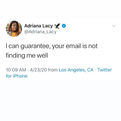 Patricia Alvarado on Instagram: “Just some of my favorite WFH tweets from quarantine because every day feels the same and I ...
