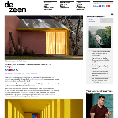 Luis Barragán’s “emotional architecture” recreated in model photographs