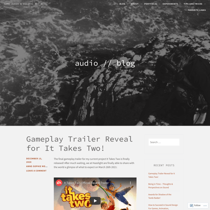 Game Audio &amp; Digital Art Blog