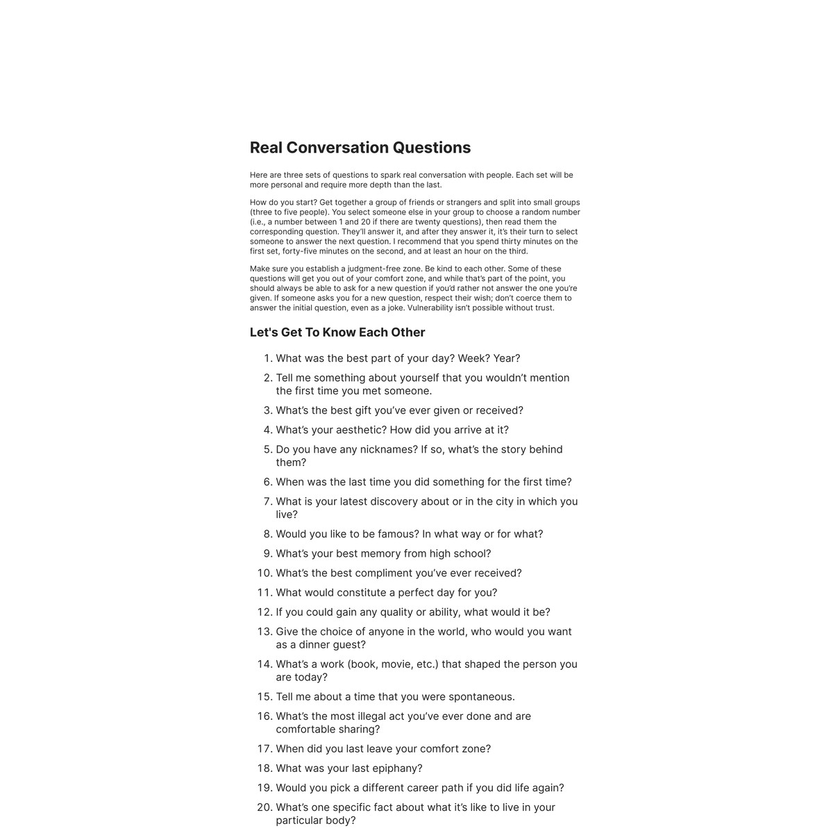 Real Conversation Questions — Are.na