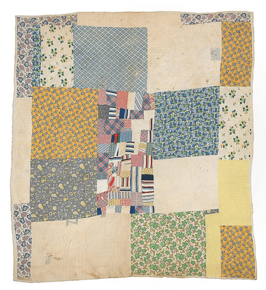 “Blocks with Crazy Quilt Medallion by Martha Pettway of Gees Bend c.1928”