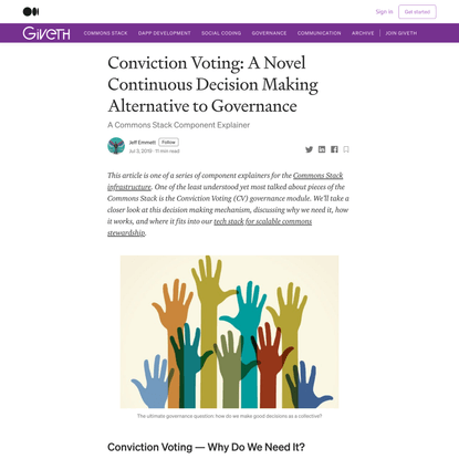 Conviction Voting: A Novel Continuous Decision Making Alternative to Governance