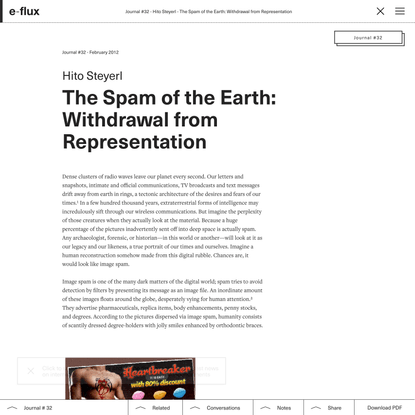 The Spam of the Earth: Withdrawal from Representation